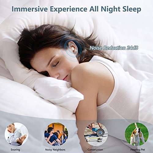 Bluetooth Sleep Earbuds, Noise Blocking Small Buds for Sleeping, Wireless Sleep Headphone Comfortable Fit, Invisible in-Ear Designed for Side Sleepers, Insomnia, Snoring, Work, Leisure 2