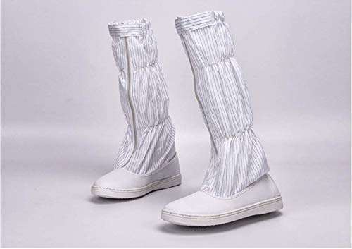YUCHENGTECH ESD Cleanroom Shoes x2 Anti-static Working Boots Wear-resistant PU Sole for Women (7, White) 2