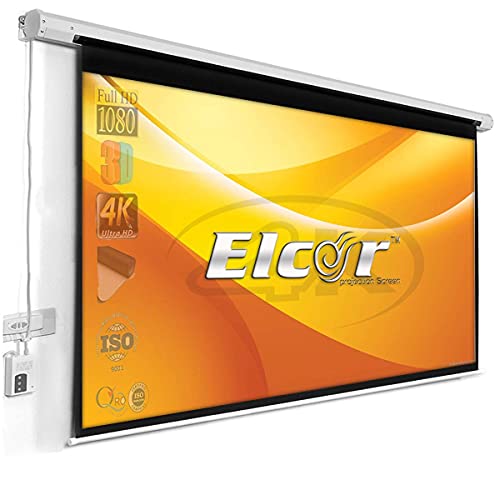 ELCOR® PRO series Automatic Motorised Remote controlled Projector Screen, 220- Inches Diagonal in 16:09 wide fromat, 9ft. height x 16ft.width, UltraHD,3D Active, 4k technology 1