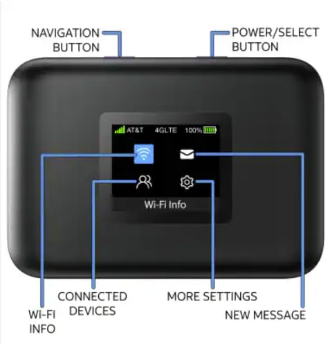 AT&T Turbo Hotspot 3: 256 MB, Black - Prepaid Hotspot, Connects Up to 16 Devices, Dual Band Wi-Fi, Long Lasting Battery 3