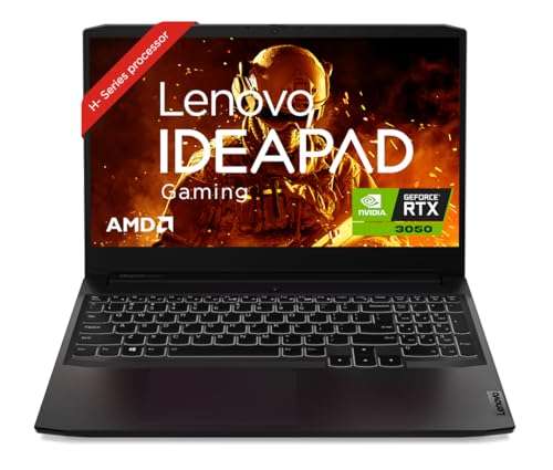 Lenovo IdeaPad Gaming 3 AMD Ryzen 7 5800H 15.6" (39.62cm) FHD IPS Gaming Laptop (16GB/512GB SSD/4GB NVIDIA RTX 3050/120Hz/Win 11/Office 2021/Backlit/3months Game Pass/Shadow Black/2.25Kg), 82K200X3IN 1