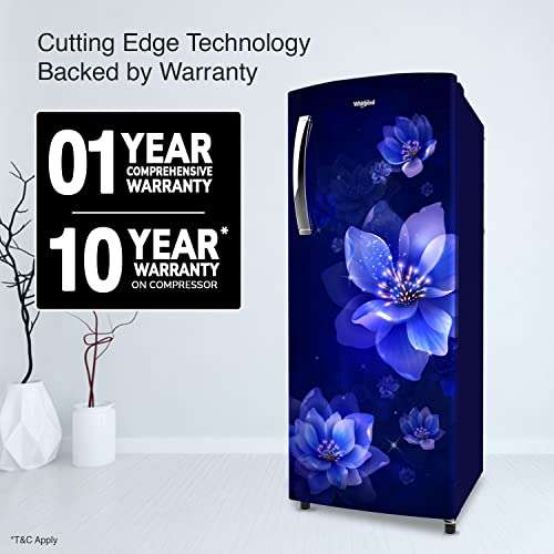 Whirlpool 205 L 5 Star Inverter Direct-Cool Single Door Refrigerator (220 IMPRO PRM 5S INV SAPPHIRE MULIA, Sapphire Mulia, 2022 Model) 6