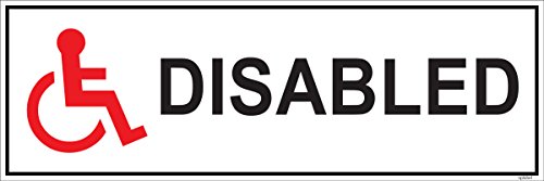 Disabled Label, Disabled Sticker Aluminum 300X100mm Self Adhesive Easy to Stick Label/Sticker