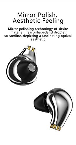 Linsoul BLON BL03 in Ear Monitor, HiFi 10mm Carbon Diaphragm Dynamic Driver in-Ear Earphone IEM with 0.78mm 2pin Detachable Cable (with Mic, Silver) 6
