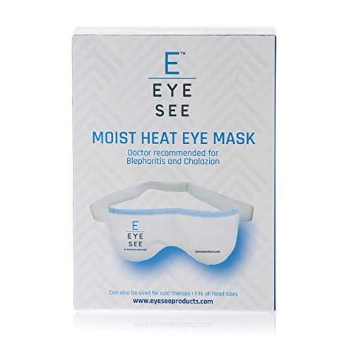 Eye See Dry Eye Moist Heat Compress - Warm Eye Compress to treat Dry Eyes, Blepharitis, Stye,Chalazion and Meibomian Gland Dysfunction -Stays Hot as a Heated Eye Mask Should! Storage Pouch Included! 2
