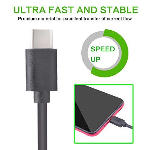 Sqrmekoko Charging Power Supply Cable Compatible with JBL Charge 5, JBL Flip 5, Charge 4, Pulse 4 Wireless Speaker (Black) 6