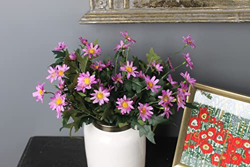 Elemntl Artificial Daisy Flower Bouquet Sticks for Home Decoration (Height: 17 inches) | Faux Flower Bunch for Vases | Decoration Items for Living Room (Purple) 5