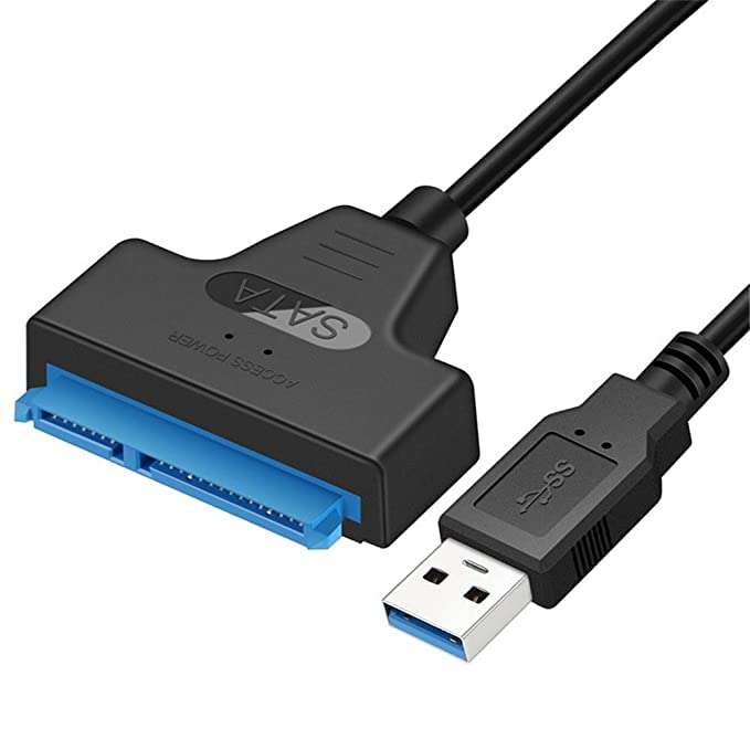ULTRABYTES USB 3.0 to SATA Adapter Cable for 2.5 inch SSD and HDD, Support UASP USB Adapter (Black) 1