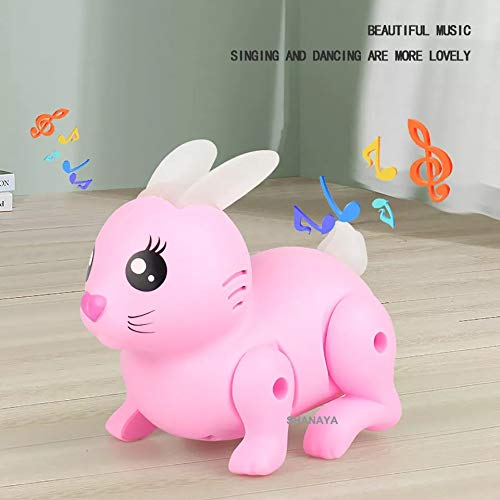 SHANAYA Electronic Battery Powered Jumping Rabbit Animal with Twitching Ears, Lights & Music Simulation Pet Toys Kids - Random Colors 5