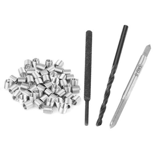 50pcs Thread Repair Installation Kit Stainless Steel Helicoil Type Set (M3 x 2D) 5