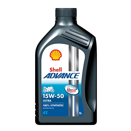 Shell Advance Ultra 4T 15W-50 API SN Fully Synthetic Motorbike Engine Oil (1 L) 1