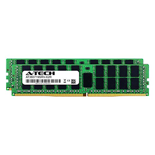 A-Tech 64GB Kit (2 x 32GB) for Intel Xeon E5-2697V3 - DDR4 PC4-21300 2666Mhz ECC Registered RDIMM 2rx4 - Server Memory Ram (AT360719SRV-X2R6) 1