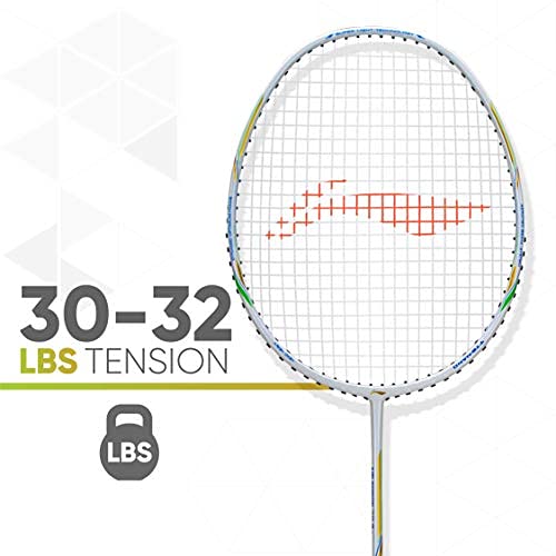 Lining Airforce 77 G2 Badminton Racquet, Green, Turquoise with Free Cover 2