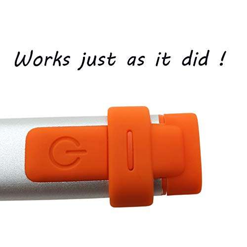 Replacement Pencil Tips + Pencil Cap Set Compatible with Logitech Crayon Digital Pencil, Replacement Accessories Pencil Nib+Pencil Nib Cover+ Protective Pencil Cap Combo for Logitech Crayon,Orange 3