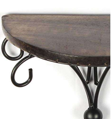Surprise interiors Wooden and Iron Wall Bracket Shelf for Home Decor 4