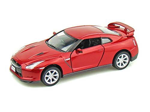 KiNSMART 2009 Nissan GT-R R35 Red 5" 1:36 Scale Die Cast Metal Model Toy Car w/Pullback Action
