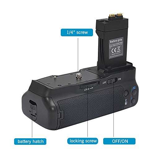 mcoplus BG-550D Vertical Battery Grip as BG-E8 Replacement for Canon EOS 550D 600D 650D 700D Rebel T2i T3i T4i T5i DSLR Camera, Hold LP-E8 or AA Battery 6