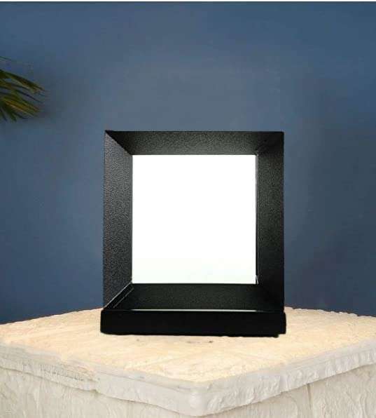 Carsten Classy Design Modern Shape Pole Lamp/Gate Light/ Outdoor Lamp/Outdoor Light/Pillar Light/Garden Light for Outdoor Home, Cube Shape Gate Light, Black and White, Pack of 1 1