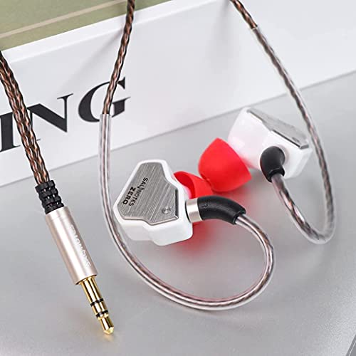 Concept Kart 7Hz Salnotes Zero Wired Iem Earphone, 10Mm Dynamic Driver|Metal Composite Diaphragm|Noise Isolation|In Ear Monitor Earbuds With Detachable Ofc Cable (White, 3.5Mm (No Mic)) 6