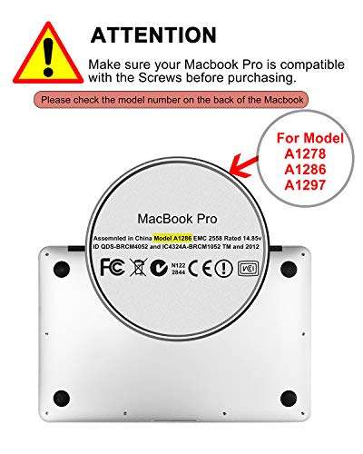DAFUNY Replacement Screws 5 Set Compatible with MacBook Pro and Phillips Screwdriver for A1278 A1286 A1297, 2009 2010 2011 and 2012 Version 4
