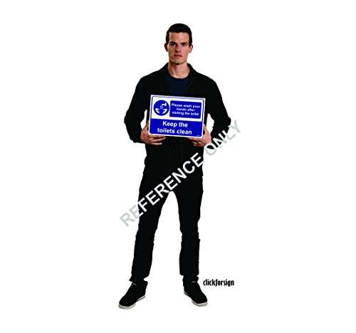 Clickforsign PLEA-WAS-HAND-VISIT-TOI-VINYL-64(8X6) Please Wash Your Hands After Visiting The Toilet Sign Self Adhesive Vinyl Sticker, 200 x 150 mm 3