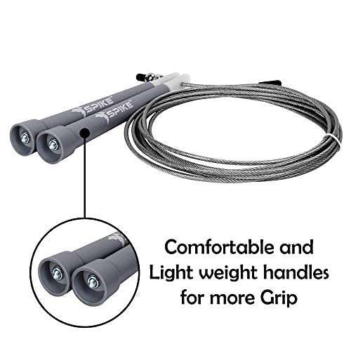 Spike Speed Skipping Jump Rope for Weight Loss, Fat Loss, Strength Designed for Both Men and Women (Grey) 5