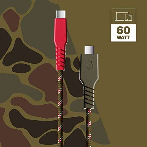 Skullcandy Line+ Braided USB C Charger Cable, 60W USB C to USB C with Fast Charging for iPad/mini/Pro/Air, MacBook Pro, Samsung Galaxy, Nintendo Switch and Laptops, 4ft - Standard Issue 2