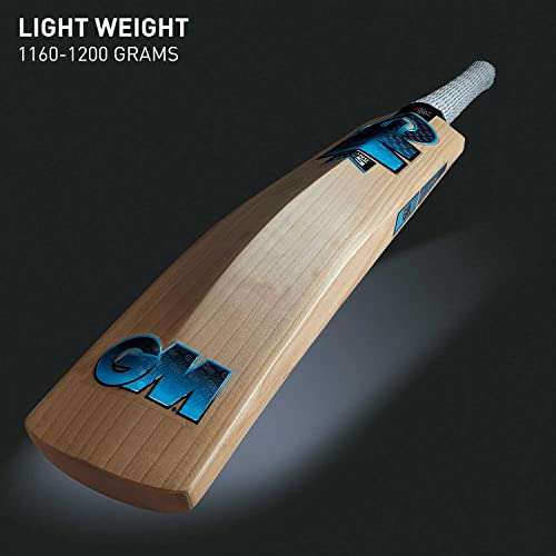GM Diamond 707 English Willow Cricket Bat for Men and Boys | Short Handle | Ready to Play | Lightweight | Free Cover | Size-3 6