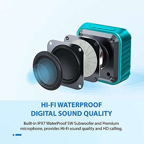 PRO Bluetooth 5.3 IPX7 Speaker Compatible with Xiaomi Mi 10 Pro with Extended Long 13Hour Playtime Plus Waterproof/Indoor/Outdoor/Beach Travel 4