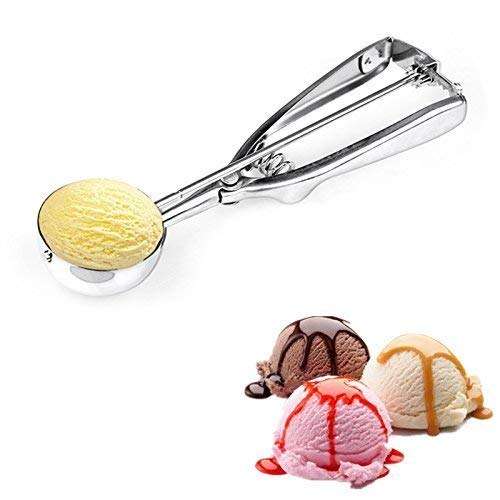 BRAVIK Best Product for Daily Home & Kitchen Use Ice Cream Scoop, Kitchen Tool/Serving Spoon Tableware Tool | Portable Use for Outdoor Parties, Stainless Steel Material Made Tool (Silver) 3