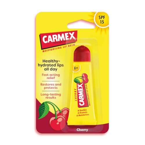 Carmex Cherry Flavour Lip Balm Tube - SPF15 3