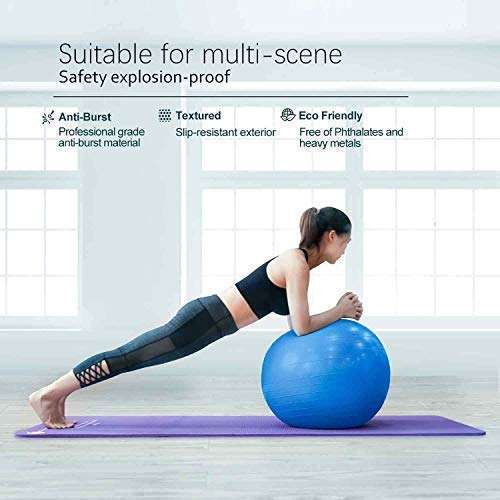 Istore Home Gym Exercise Ball, Non-Slip Anti-Burst Yoga Fitness Ball, Balance Stability Ball For Home & Gym 4