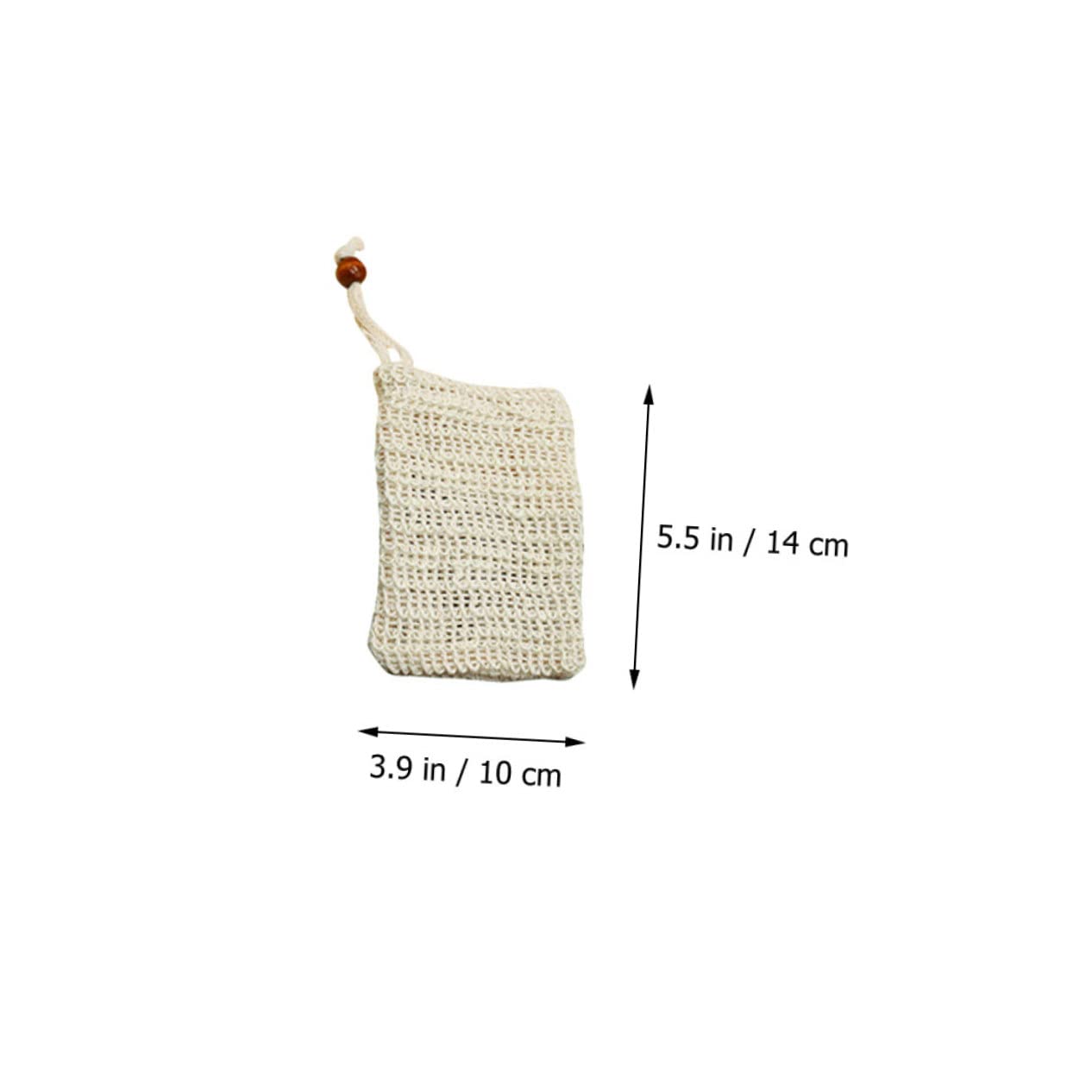 FRCOLOR 15 Pcs Soap Bag Bar Soap Pouch Soap Tin Hand Soap Bulk Soap Sack Soap Case Soap Drainer Dish Soap Bar Holder with Cup Soap Dish with Drainage Soap Holder Foaming Bag Sisal Beige 3