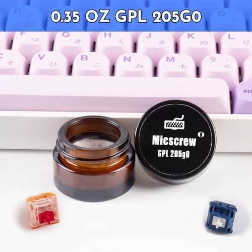 0.35 OZ GPL 205G0 for Mechanical Keyboard and Switches, GPL 205 G0 Lube with Nonvolatile, Noflammable Lubrication，Up to 220 Switches Can be Lubed, Grease Stored in Glass Bottle 2