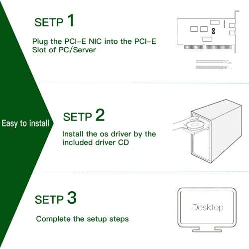 XZSNET 10Gb Ethernet Network Card with Intel X550 Chip, 10G PCIe NIC Compare to Intel X550-T2 Converged Network Adapter, Dual RJ45 Copper Ports, PCI Express X4 5