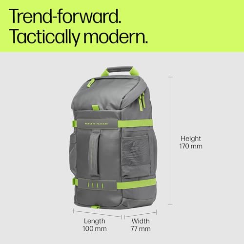 HP Odyssey Backpack for 15.6-inch Laptop (Grey/Green) 2