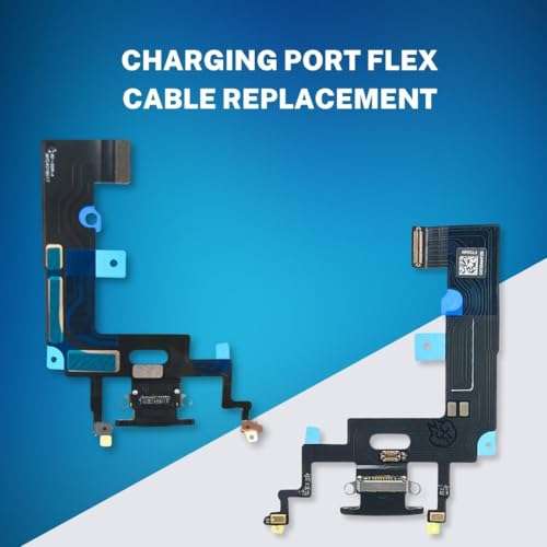 E-REPAIR Dock Connector Charging Port Flex Cable for iPhone XR, Replacement USB Charger, Microphone, and Headphone Audio Jack Assembly for Models A1984, A2105, A2106, A2108 3