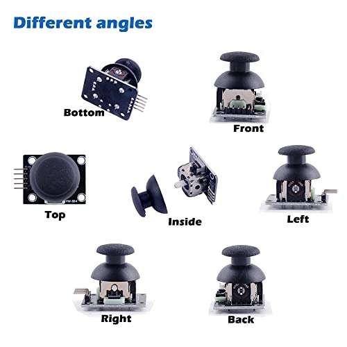 Wishiot Thumb Joystick Module Dual Axis Sensor Game Controller Sensor Joystick Breakout Module Compatible with Arduino PS2 Raspberry Pi (10) 2