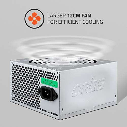Artis VIP 400R12 Plus 400W SMPS Power Supply Unit with Lager12cm Fan (Silver) 3