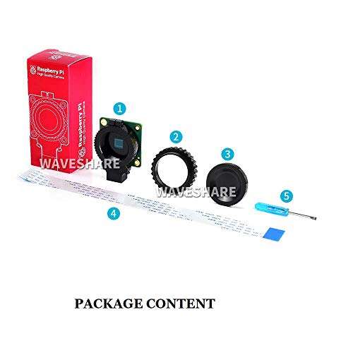 Raspberry Pi HQ Camera Module for Raspberry Pi 4 3 Model B, with 12.3MP IMX477 Sensor Supports C- and CS-Mount Lenses,High Resolution and Sensitivity,Alternative for Camera Module V2 4