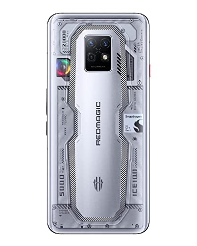 REDMAGIC 7S Pro Smartphone 5G, 120Hz Gaming Phone, 6.8" Full Screen, Under Display Camera, 5000mAh Android Phone, Snapdragon 8+ Gen 1, 18+512GB, 65W Charger US Unlocked Phone Silver&Transparent 3