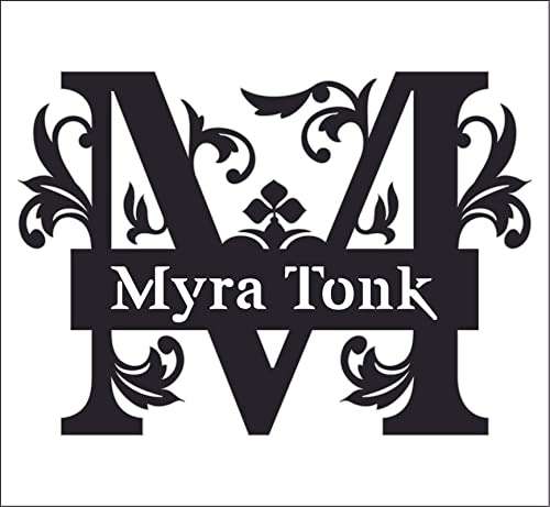 Dzire Gifts Name Monogram/Name Plate/Wooden Cutout Name Plate/Designer Name Plate/Name plate for home, kids room- Letter M (Black)(30cms x 30cms x 0.5cms) B 1