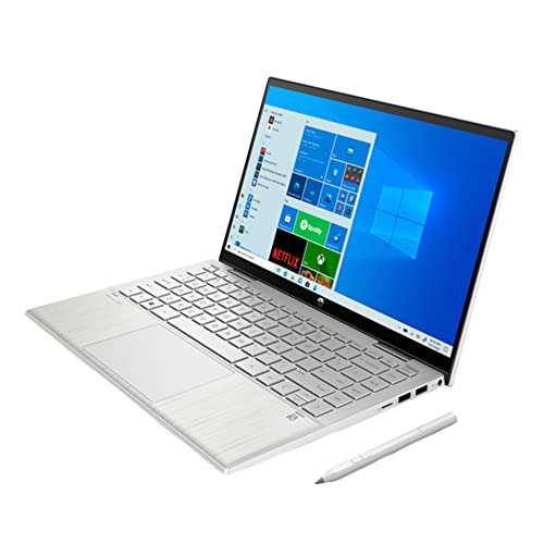 HP Pavilion x360 14t 2-in-1 Natural Silver Laptop (Intel i5-1135G7 4-Core, 32GB RAM, 2TB PCIe SSD, Intel Iris Xe, 14.0" Touch Full HD (1920x1080), 60Hz, DDR4, Win 11 Pro) with Hub 3