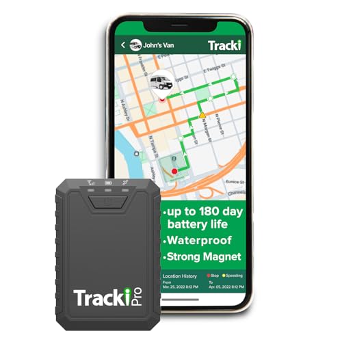 Tracki Pro GPS Tracker for Vehicles, USA made tech. Up to 7 Months Batt. Waterproof Magnetic 4G LTE Long Battery Life 2-7 Month, Unlimited Distance, Subscription Required, Multi Alerts, Hidden Tracker 1