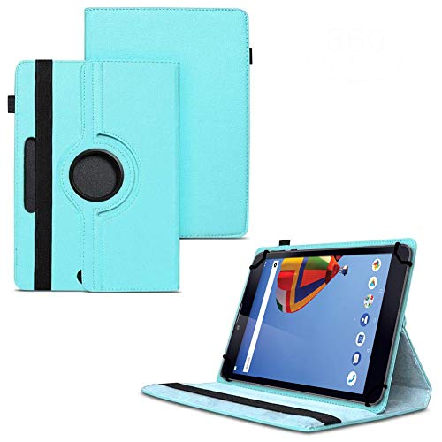 TGK Rotating Cover for iBall Slide Blaze V4 Tablet 7 inch (Sky Blue) 360 Degree Universal 3 Camera Hole Leather Stand Case 1