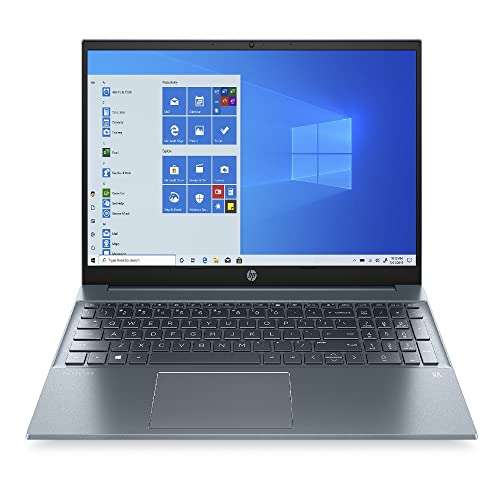 HP Pavilion 15, AMD Ryzen 5, 15.6 inch(39.6 cms) FHD, IPS, Micro-Edge Display (8GB RAM/512GB SSD/Radeon Graphics/Win 11/ Alexa Built-in/B&O Audio/MS Office/1.75kg/ Fog Blue) - 15-eh1102AU 1