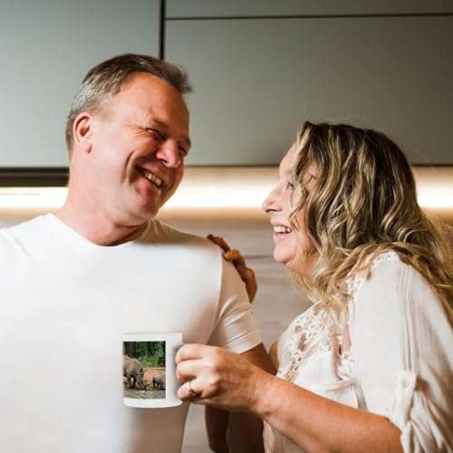 3dRose Black Rhino, Rhinoceros 11oz Mug 5