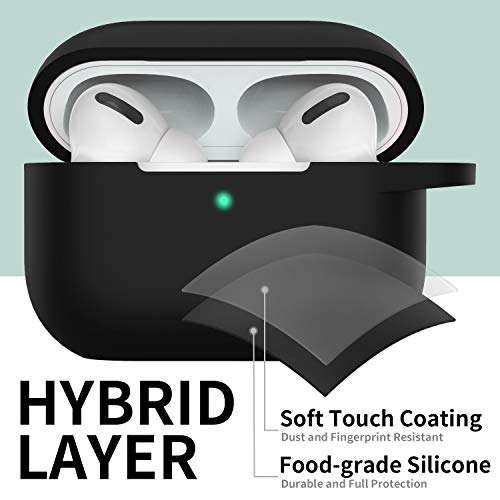 GMUDA for AirPods Pro(2nd Generation/1st Generation)，Protective Silicone Cover with Keychain,Compatible with Apple AirPods Pro 2, Front LED Visible (Denim Blue) 5