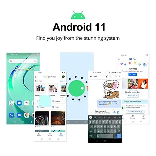 OUKITEL C21 Pro Unlocked Android 11 Smartphone with 6.39" HD+ Display, 4GB RAM, 64GB ROM, 21MP Camera, 4000mAh Battery, Dual SIM, Face ID - Green 2