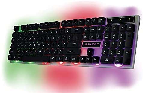 SOUNDLOGIC XT Light-UP Four-in-One Gaming Combo Kit with Gaming Keyboard, Gaming Mouse, Mouse Pad, and Gaming Headphones. 3